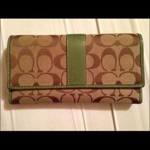 Coach leather bifold wallet